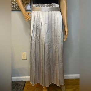 Karen Millen Metallic Pleated Wrap Skirt Women's